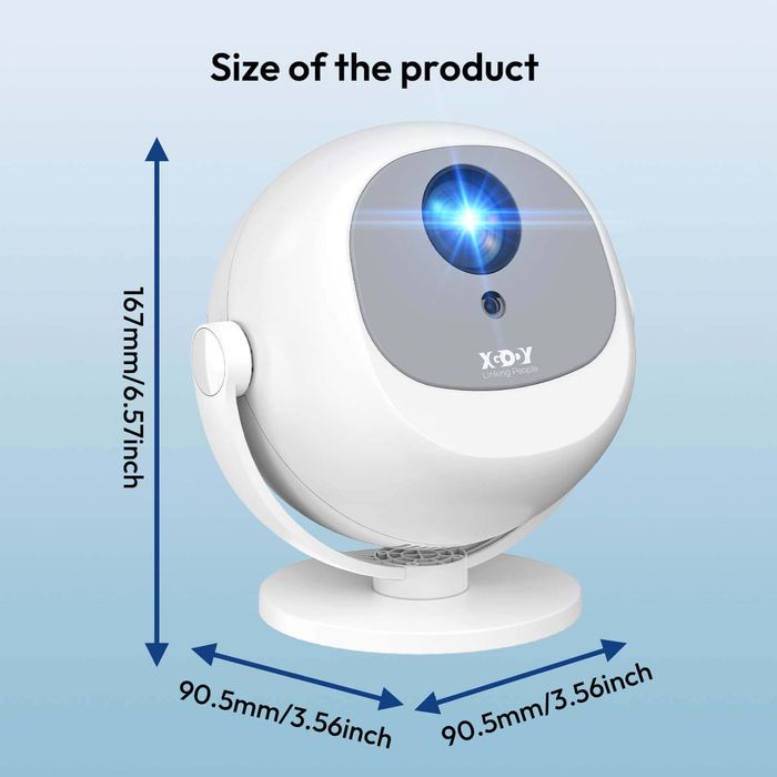 Топ Цена !WiFi6 XGODY 360° въртящ се интелигентен Android 4K Проектор