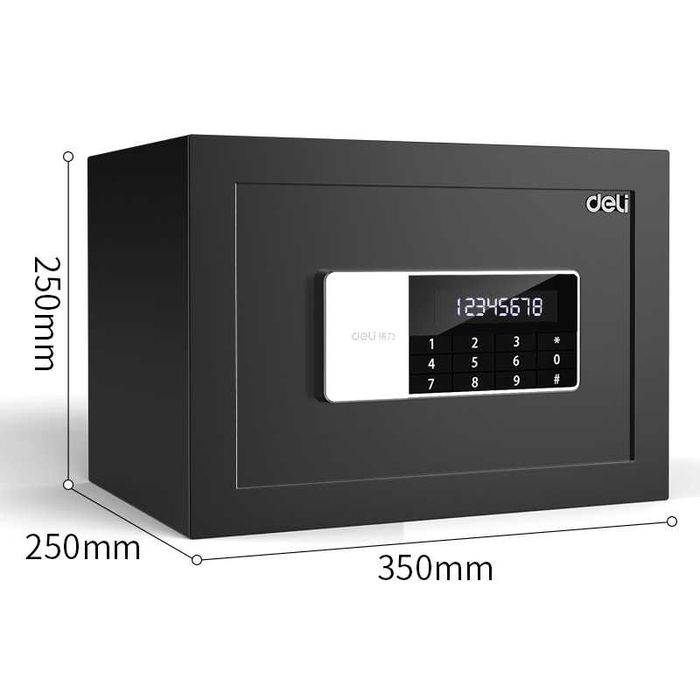 Сейф Deli 92619 размер (250х250х350) мм 12 кг Электронный с паролем