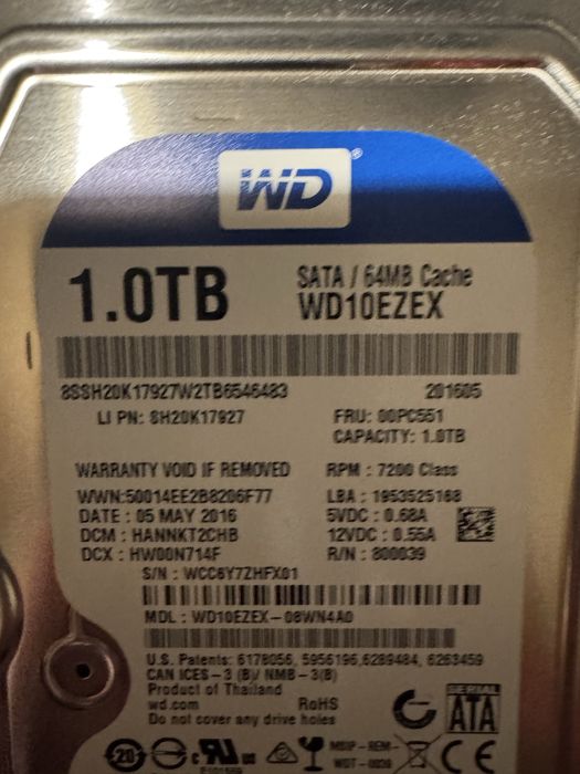 HDD WD Blue 1 TB - хард диск