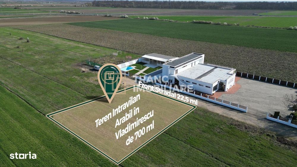 Teren intravilan arabil de vânzare – Vladimirescu, Arad