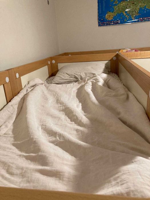 Детски легла 80/190 масив бук, втори етаж, топ качество, топ състояние