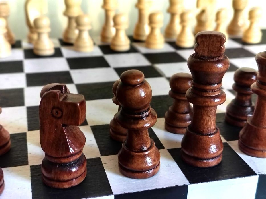 Стар Колекционерски Дървен Шах Кутия За Вино