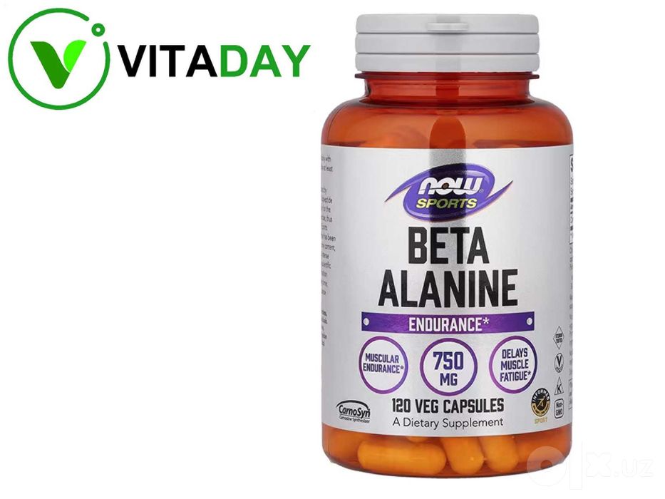 NOW Foods, Sports, Beta-Alanine бета-аланин, выносливость, 750 мг