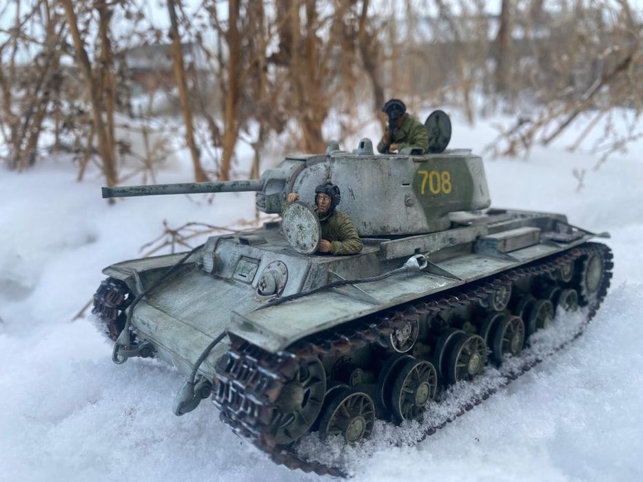 Модель танка Кв 1 с литой башней