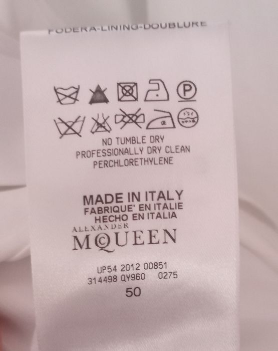 Бяла Мъжка риза McQueen/50/Italy