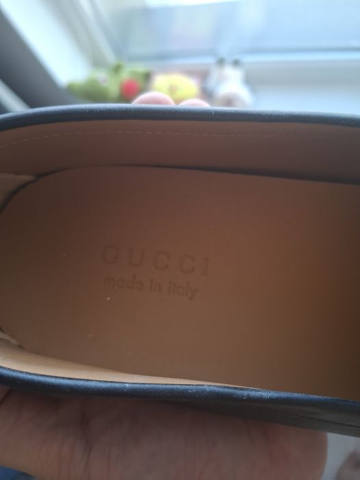 Кожанные мокасины Gucci