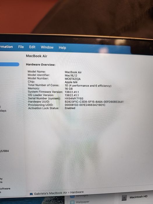 Apple MacBook M4 256gb 16gb