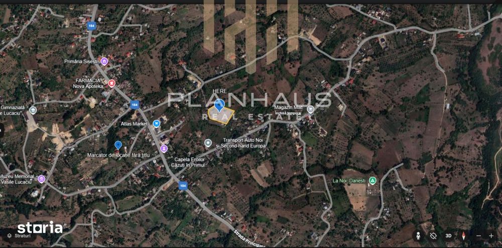 Teren intravilan Sisesti 62 ari,parcelabil