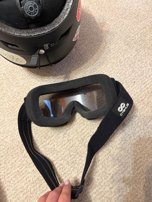 Set cască+ochelari ski/snowboard
