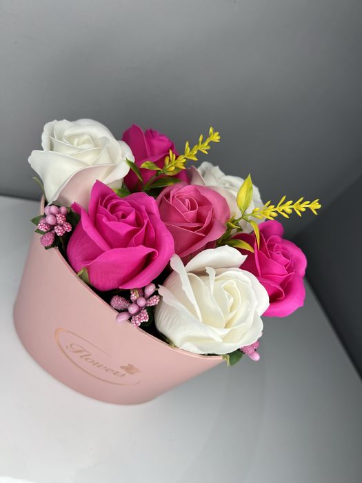 Букет от сапунени рози