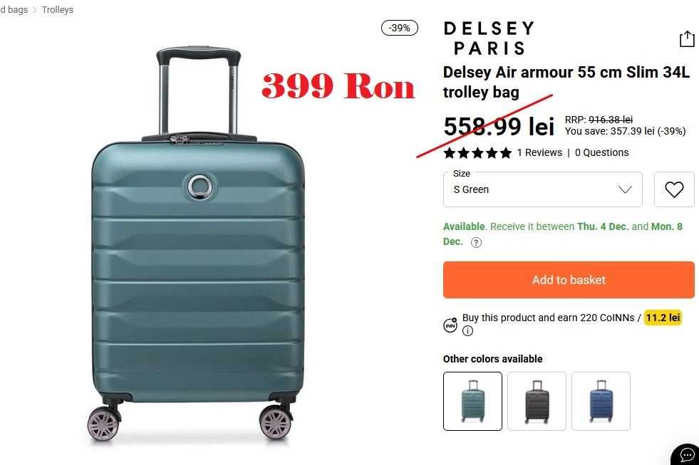 Troller Desey Paris Air armour 55 cm Slim 34L