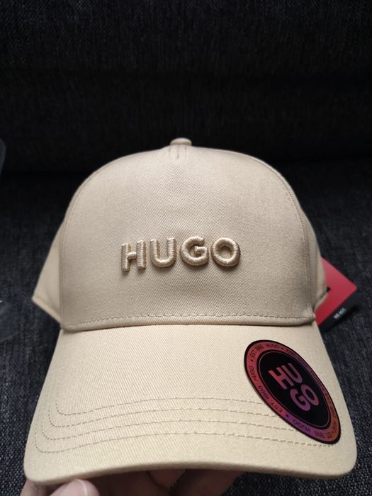 HUGO Jude sapca unisex bej cu logo nume brodat marime OS noua originala