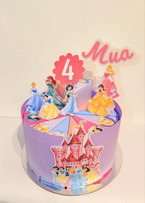 Хартиена торта с Дисни принцеси за рожден ден и парти