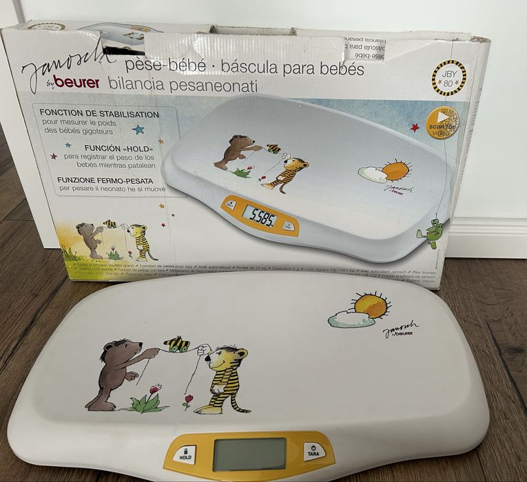Cantar de bebelusi BEURER BY80, 20kg, alb-galben