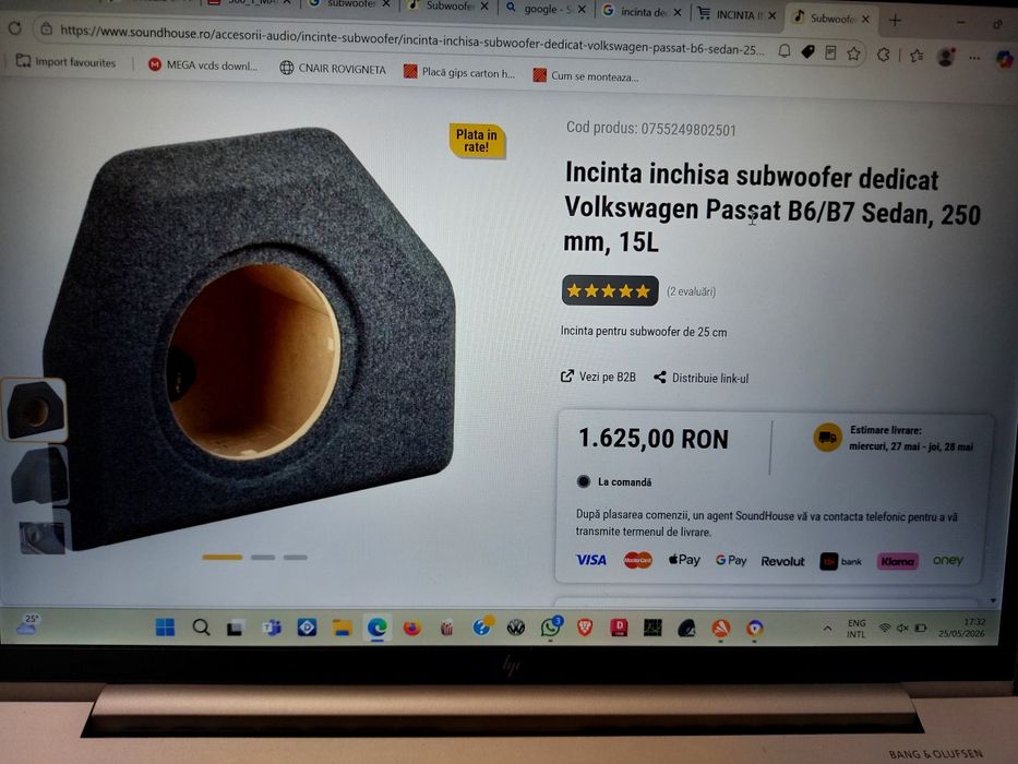 Subwoofer audison aps10 s4s in incinta dedicata passat b6/b7