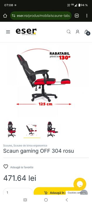 Scaun gaming huzaro red