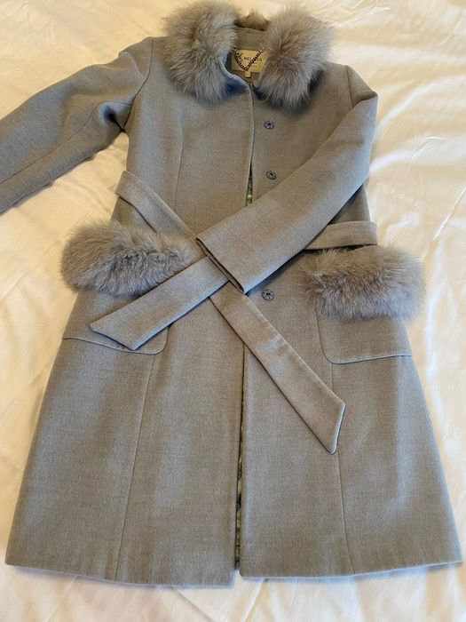 Palton cu blaniță naturală