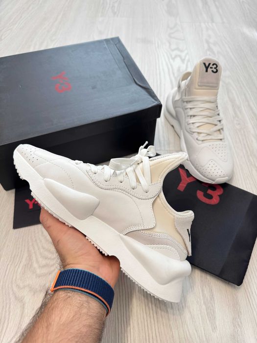 Adidasi Y-3, Kaiwa - White Premium din Piele NOI Yohji Yamamoto Y3