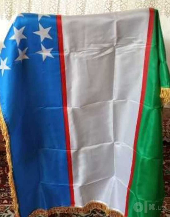 Флаг Узбекистан O'zbekiston Bayroq Zarli