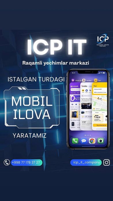 Web-sayt, onlayn market, telegram bot, CRM, mobile ilova,smm marketing