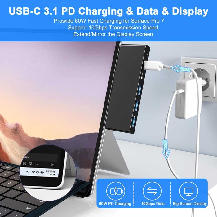 Surface Pro 7 Hub Docking Station 7-в-1