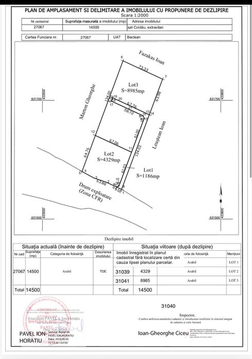 Vând teren Beclean,Coldău ,B-N