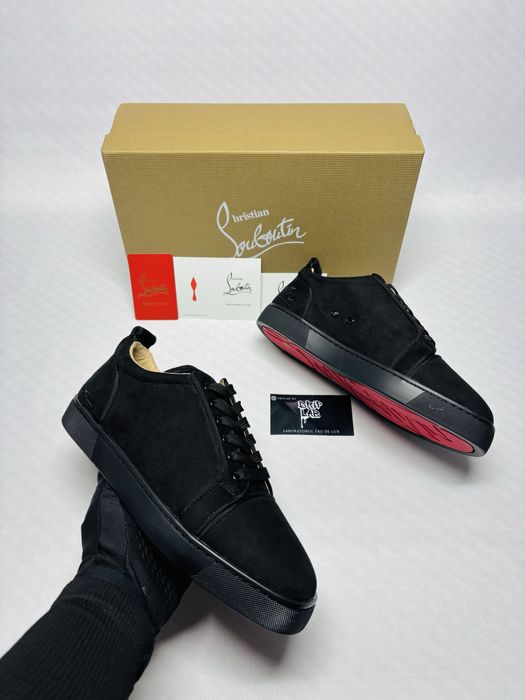 Christian Louboutin Low piele intoarsa negru 41