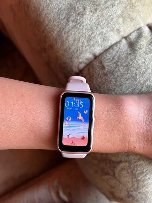 Bratara fitness Huawei Band 8, Android/iOS, silicon, Sakura Pink