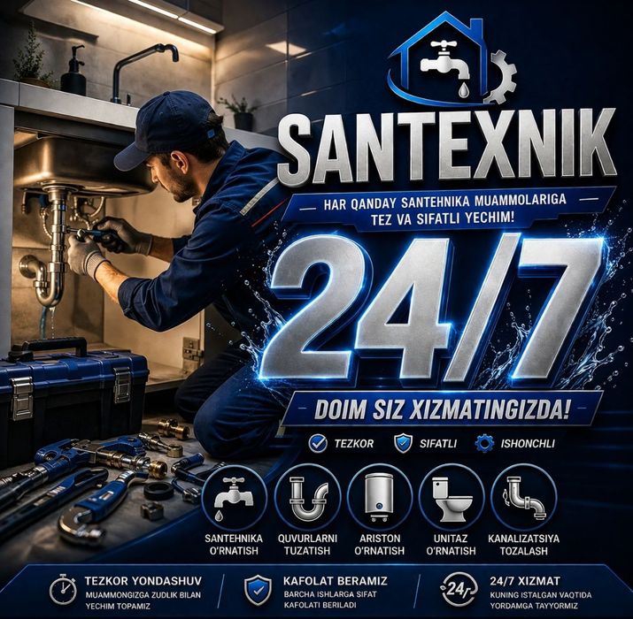 Santexnika ishlari xammasini qilamiz