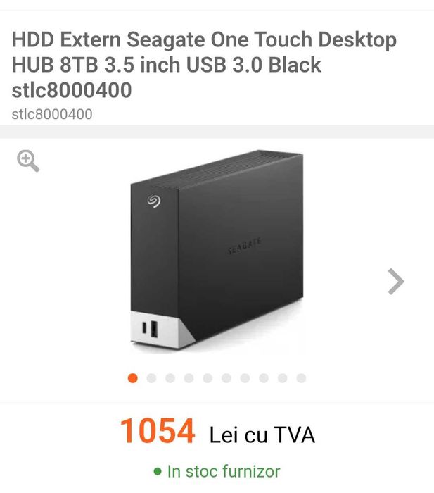 Hard extern Seagate 8 Tb , USB3