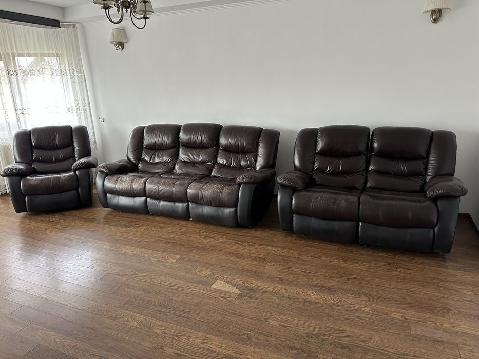 set de canapele tip 3-2-1 piele living