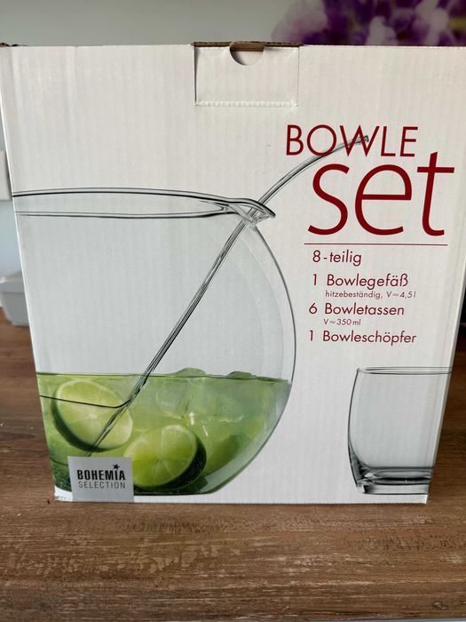 vand set cadou de boluri pentru punch 8 piese nou ieftin cristal