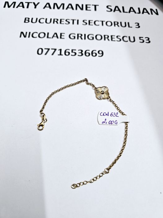 Vand bratara din aur 14 k 2 g cod 632