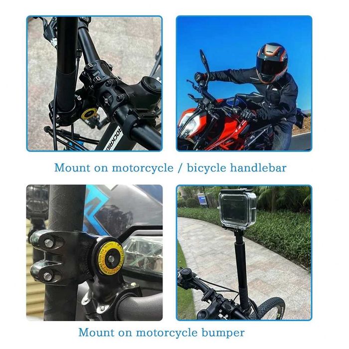 Set prindere bicicleta motocicleta stick + clema Insta360 X3 X4 X5