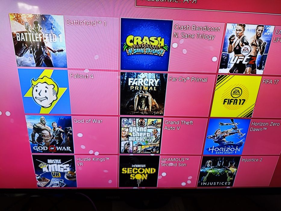 PlayStation 4 очень много игр прошитая