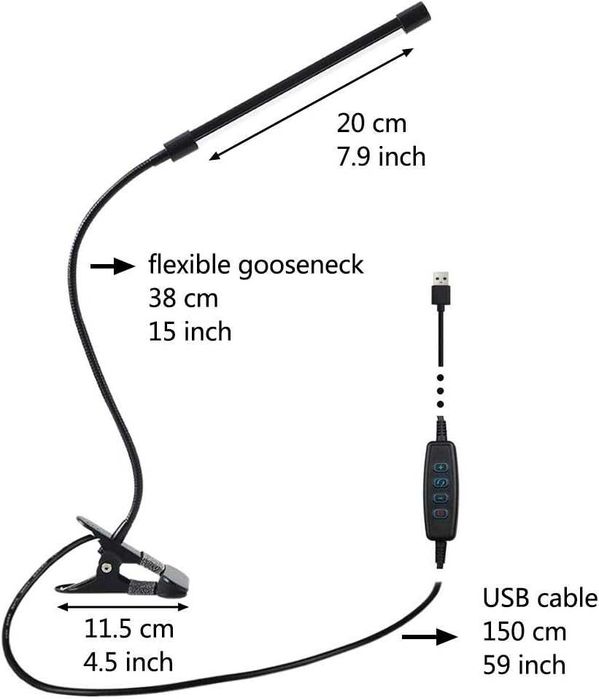Lampa Birou/citit,cu clema,Dimabila+ajustabila360, REDUS de la 220RON