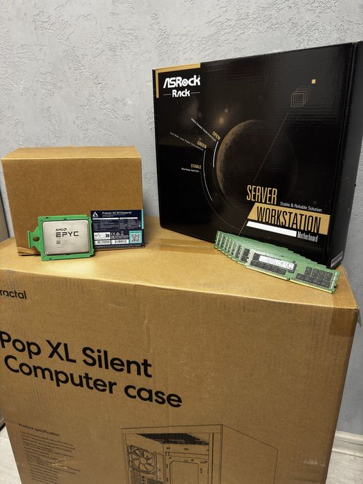 Workstation AMD EPYC 7452 256GB ECC asrock Romed8 2t AI Server Editare