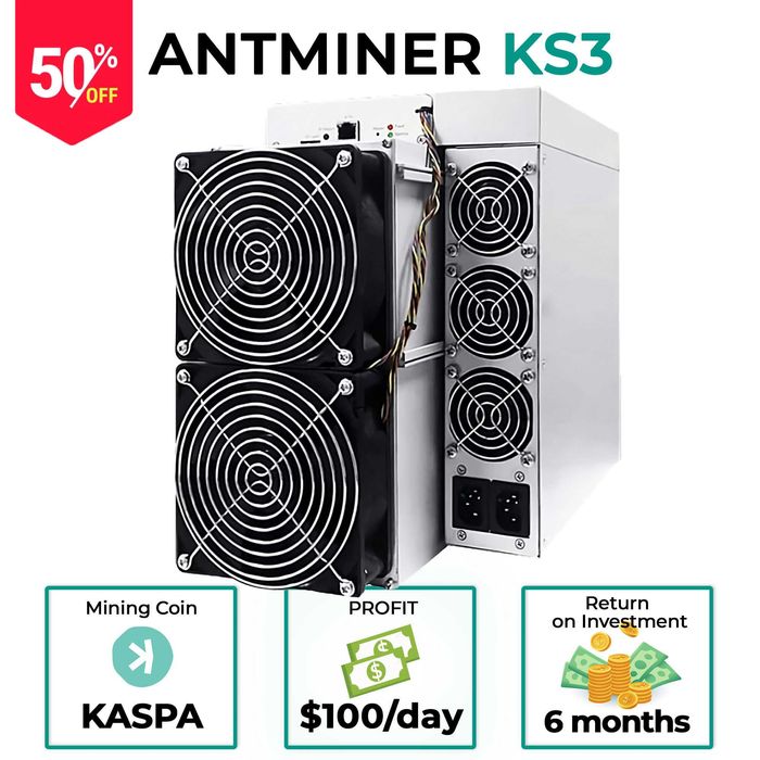 ПРОМО 50% НАМАЛЕНИЕ! Kaspa Iceriver KS3 Asic Miner/Каспа Майнер КС3