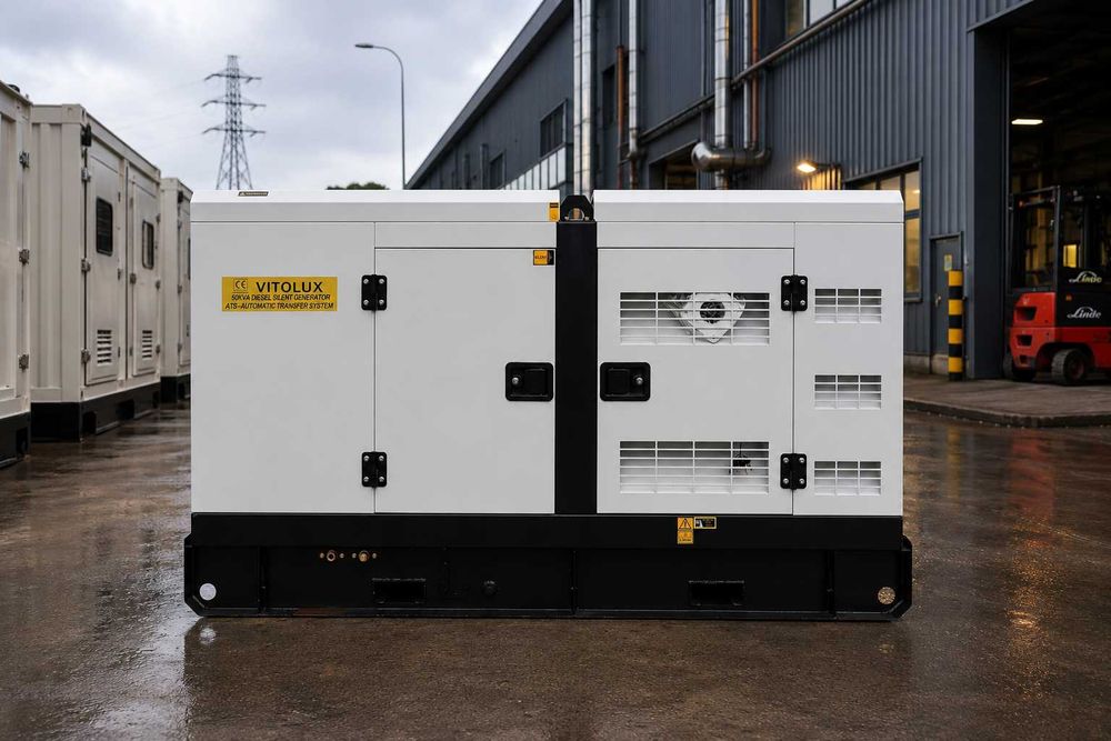 50 KVA / 40 KW Шумозаглушени Трифазни Дизелови Генератори с Автоматика