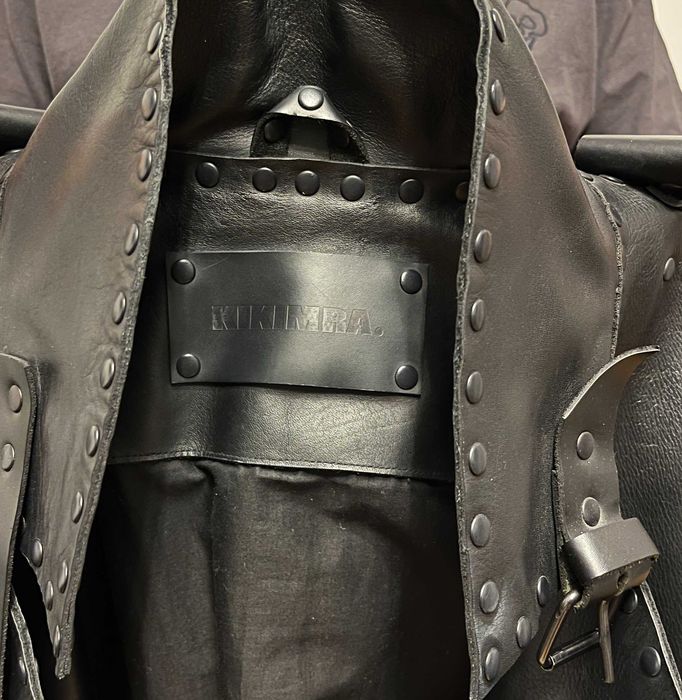 Geaca de Piele Naturala KIKIMRA, Neagra, Marimea S