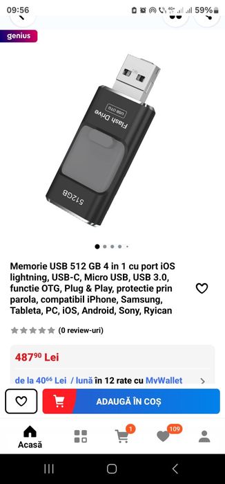 Stick 4in1 flash drive 512 gb nou sigilat .