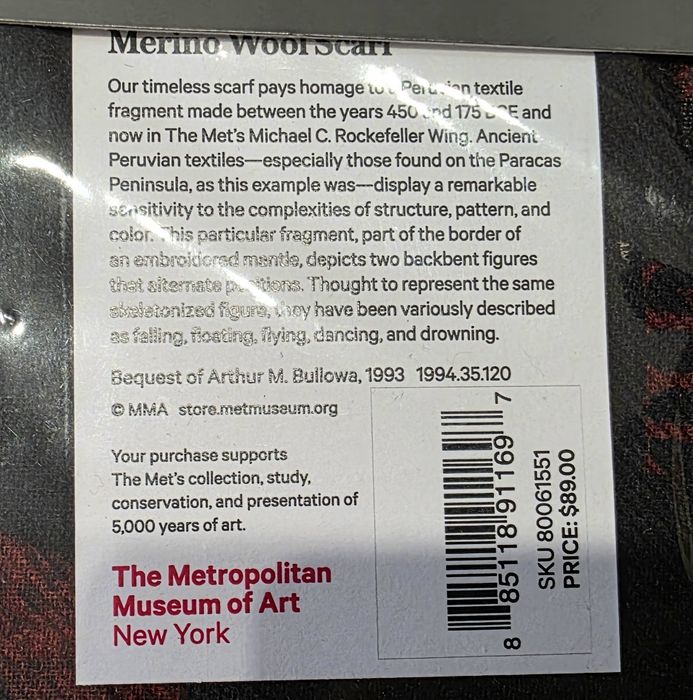 Esarfa muzeul metropolitan arta New York