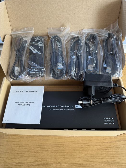 Switch KVM HDMI 4x1 4K