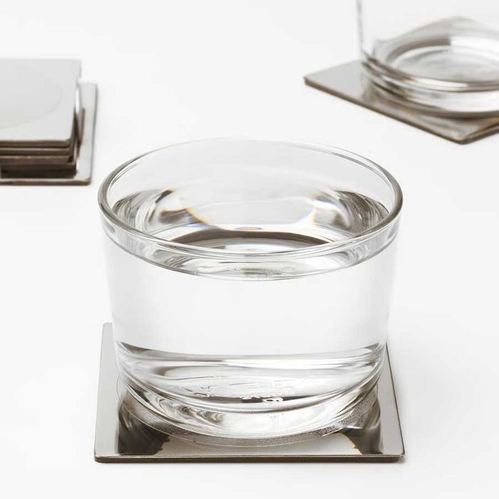 Set din inox, suport pentru pahare