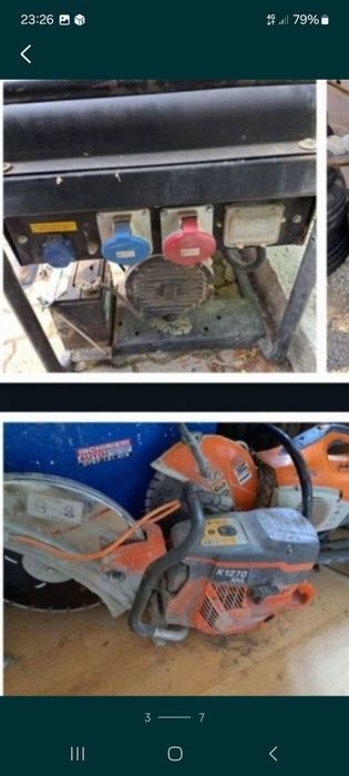 Masina Taiat Beton Asfalt făcut Gropi Picamer GeneratorTrifazicInchiri