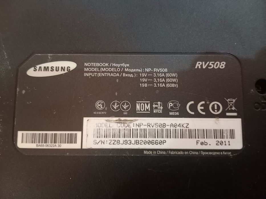 Ноутбук Samsung RV508