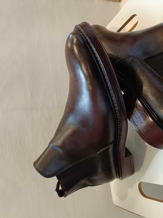 Ghete chelsea 40.5 41 plain toe Massimo Dutti piele naturala moale