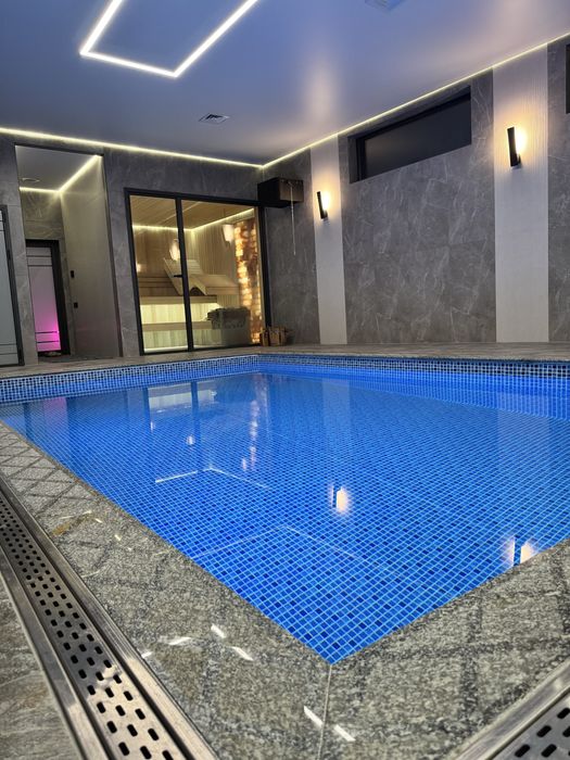 Строительство бани с бассеином