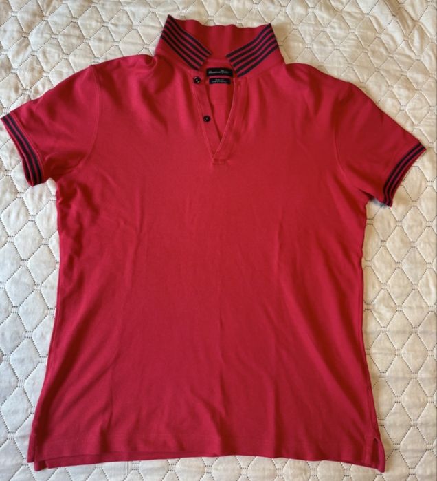Tricou polo rosu corai - Massimo Dutti - marime L
