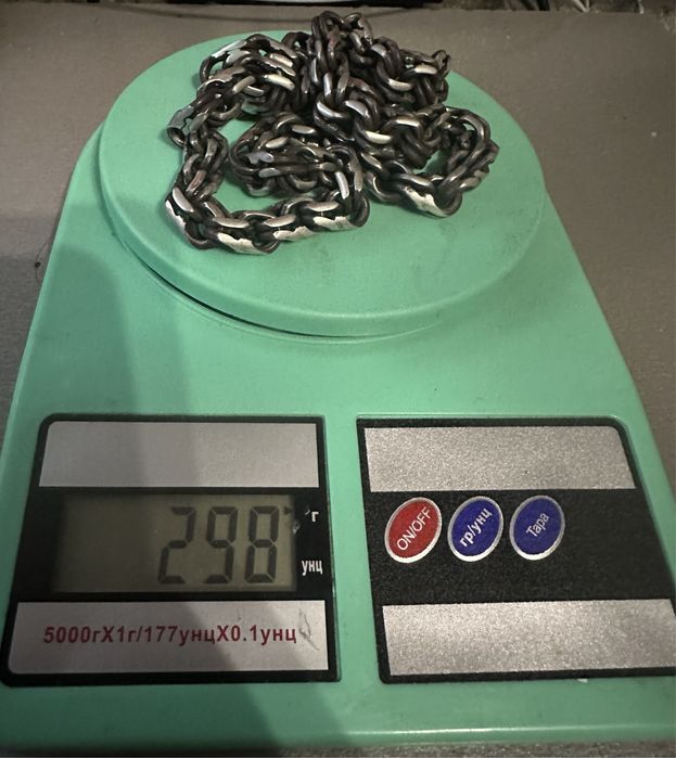 серебряный комплект цепь+браслет